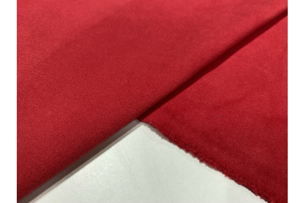 VELOURS RAS EN COTON ROUGE   BL-0023