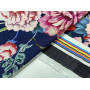 VISCOSE PRINTED NAVY BLUE BACKGROUND WITH FLORAL PRINTS   M-01681