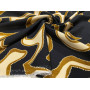 VISCOSE IMPRIMÉ FOND NOIR AVEC MOTIFS DORÉS ET BEIGE   M-01669
