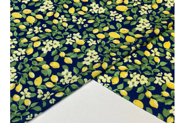 Floral Lemon-Polyester-Elastane-M-02148