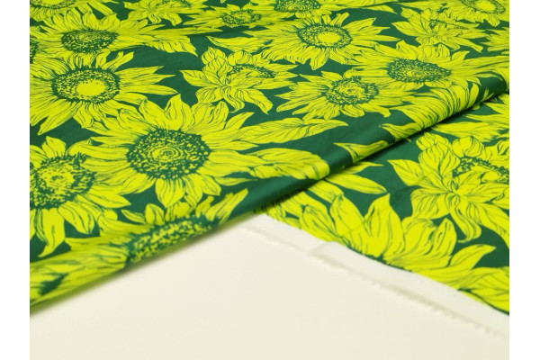 Sunflower Print-Cotton Poplin-El-M-03269