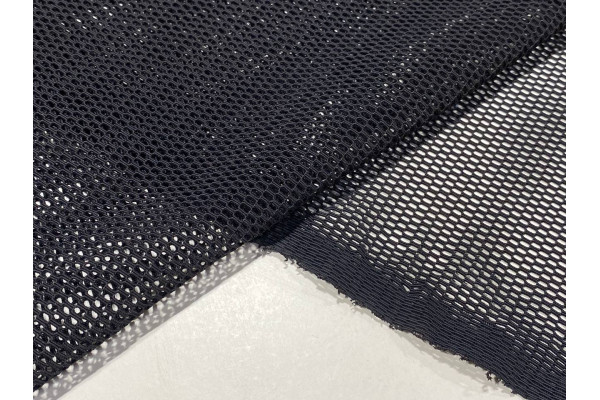 POLYESTER SLIGHTLY RIGID WATER-REPELLENT TECHNICAL NET PLAIN BLACK   BL-0111