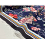 VISCOSE PRINTED NAVY BLUE BACKGROUND WITH FLORAL PRINTS   M-01681