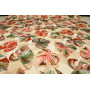 Red-Green Foliage-Linen-look Viscose-M-01499