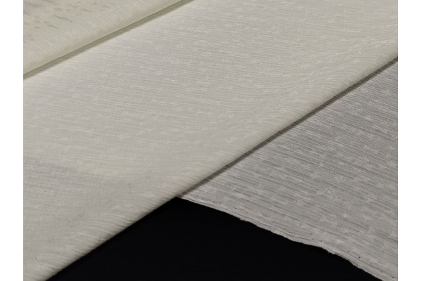 Polyester Plumetis légèrement plissé-Blanc-M-02165
