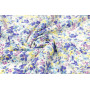 Petites fleurs bleues, lavande et jaunes - Viscose - M-01441